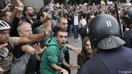 28 человек задержали после акции протеста в Мадриде