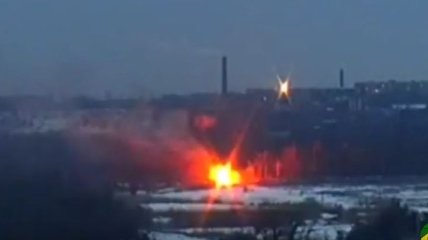 Вблизи Донецка уничтожена вражеская БМП (Видео) 