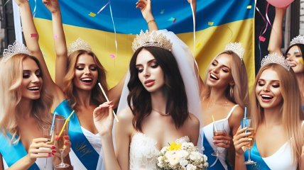 Дівчата в Україні святкують