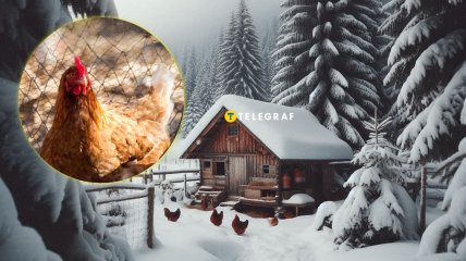 Курятник зимой