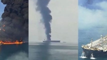 В Персидском заливе загорелся нефтяной танкер