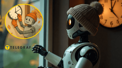 Робот переводит часы