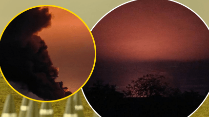 Последствия удара по нефтебазе – большой пожар