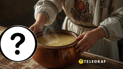 Українка ставить горщик із "лемішкою"