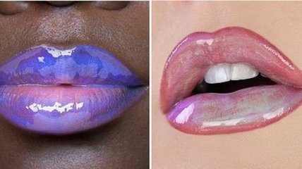 Голографические губы - новый бьюти-тренд, захлестнувший Instagram (Фото) 