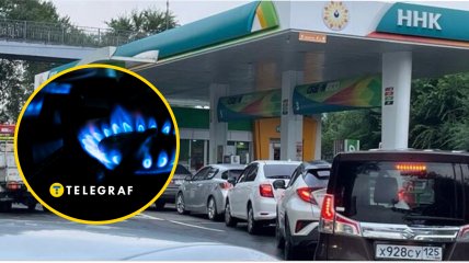 Очереди на заправках в России