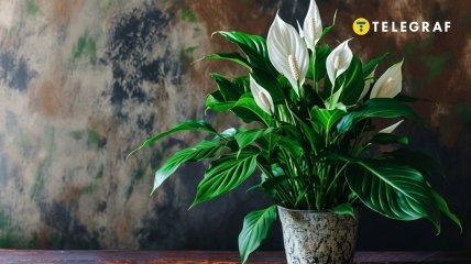 Спатифиллум является одним из самых популярных комнатных растений (изображение создано с помощью ИИ)