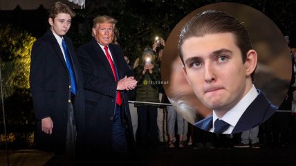 Дональд Трамп и его сын Бэррон