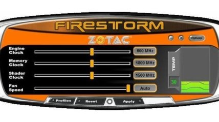 Утилита для разгона видеокарт - ZOTAC FireStorm