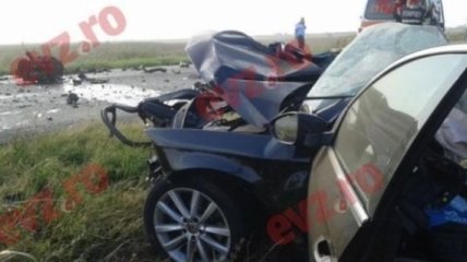 Машина с украинскими номерами попала в аварию в Румынии