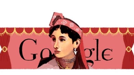 Google посвятил doodle 160-летию со дня рождения Марии Заньковецкой