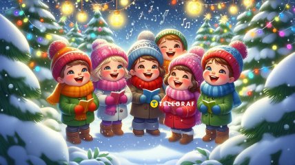 Дети поют колядки