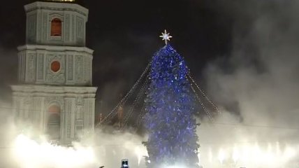 В Киеве торжественно зажгли огни на главной елке страны