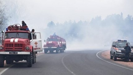 В Чернобыльской зоне четыре очага возгорания тушат более 1300 спасателей