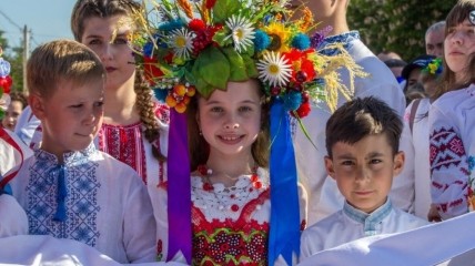 Праздник собирал много маленьких украинцев