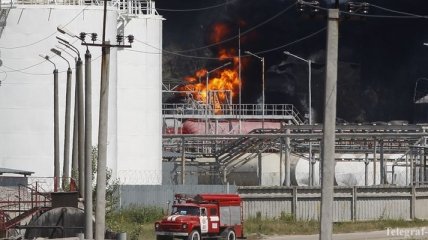 МВД: Убытки от пожара на нефтебазе составили 1,2 млрд грн