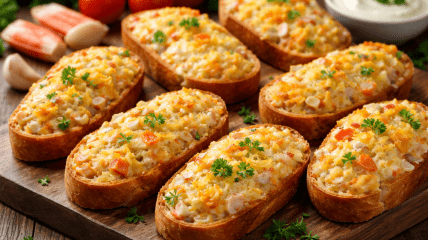 Горячие бутерброды с крабовой начинкой