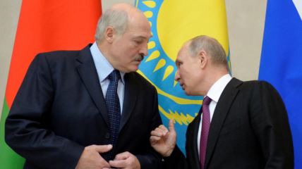 кривавий диктатор був дуже неспокійний, зустрічаючись із білоруським посіпакою