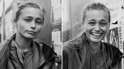 Очаровательные снимки незнакомцев до и после того, как их поцеловали (Фото) 