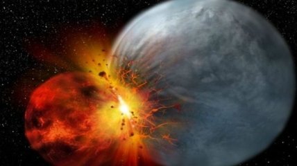 Обнаружены следы от столкновения планеты зародыша на поверхность Луны 