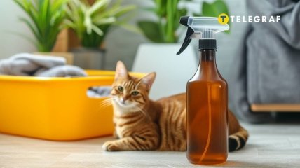 Запах котячої сечі нейтралізувати нелегко, але можливо (зображення створено за допомогою ШІ)
