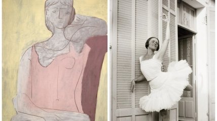 Ольга Хохлова — картина роботи Пікассо та фото