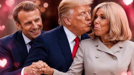Трамп флиртовал с Брижит Макрон