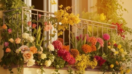 Балкон с растениями - отличное место отдыха