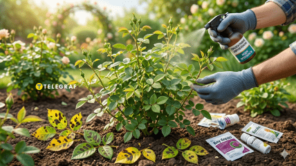 Черная пятнистость - самое распространенное заболевание на розах