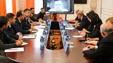 Встреча главы МИД Хорватии с украинской делегацией
