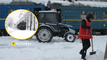 Поезд, снег