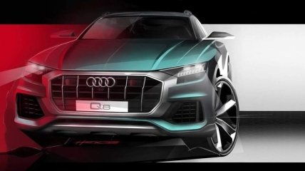 Audi опубликовала тизер нового флагманского кроссовера 