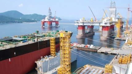 В Корее спущен на воду корабль построенный Daewoo Shipbuilding