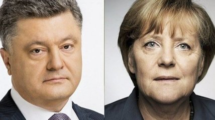 Порошенко обсудил с Меркель ситуацию на Донбассе и санкции против России