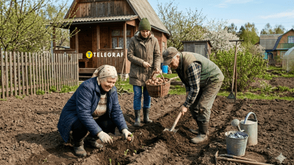 Апрель - самое время сажать картошку