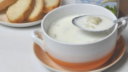 Молочный суп с творожными галушками