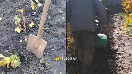 Перекопування городу на зиму