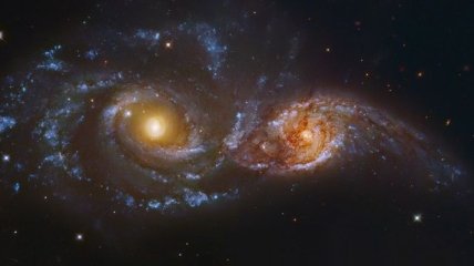 Ученые получили уникальный снимок двух галактик 