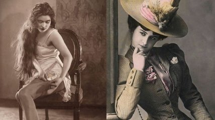 Женская красота на старинных открытках начала XX века (Фото)