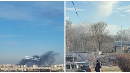 В Киеве случился крупный пожар