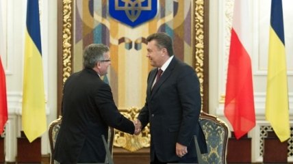 Коморовский поблагодарил Януковича 