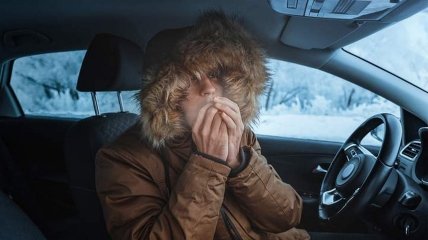 Зимой холодно в машине