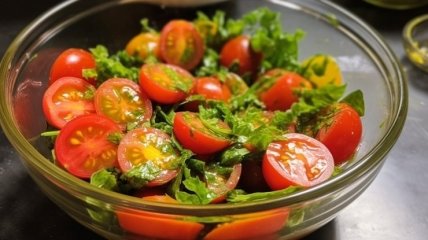 Необычный салат из стандартных продуктов