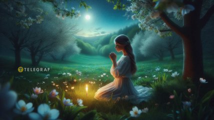 Дівчина молиться