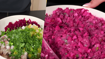 Новий салат із буряком та оселедцем