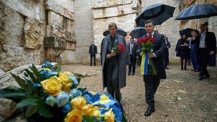 Президент и первая леди Украины побывали в Мемориальном комплексе "Яд Вашем" (Фото)