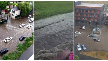 В Одесі через зливу затопило дороги