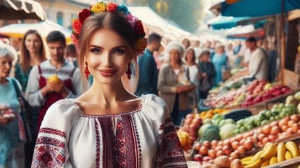 Украинка на рынке