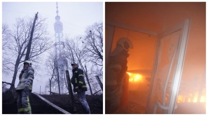 Россияне обстреляли телевышку в Киеве