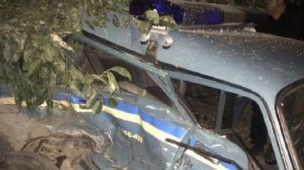 Под Одессой пьяный водитель влетел в полицейское авто